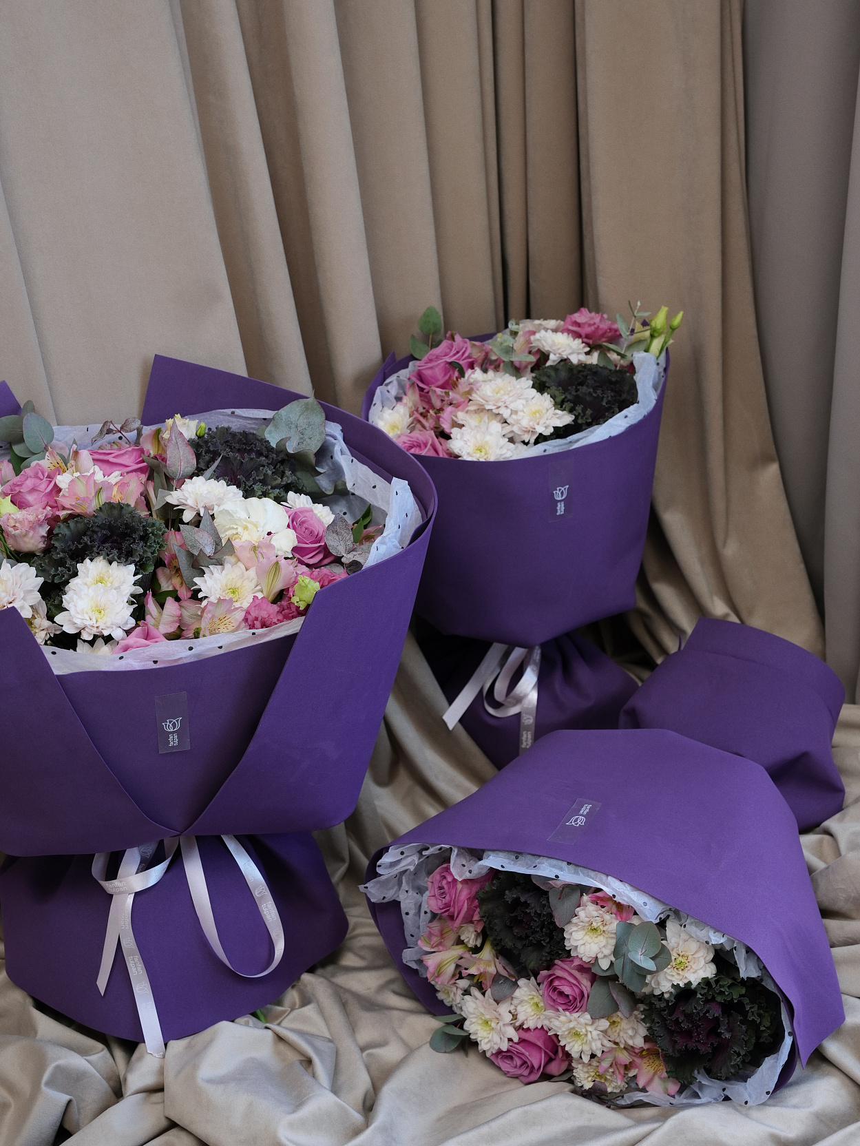 Букет с брассикой Сладкий перелив